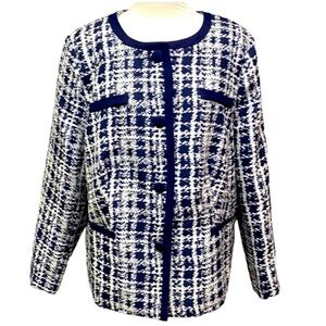 Danillo Navy White Long Sleeves Blazer